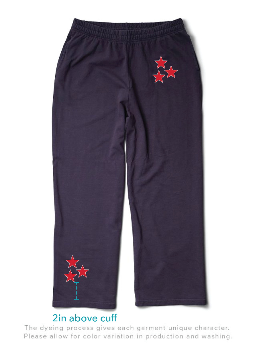 Red Star Midnight Sky Light Weight Wide Leg Pants