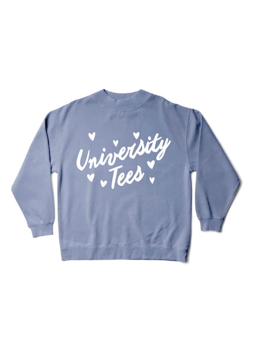 UTees Heart Mock Neck - Ocean