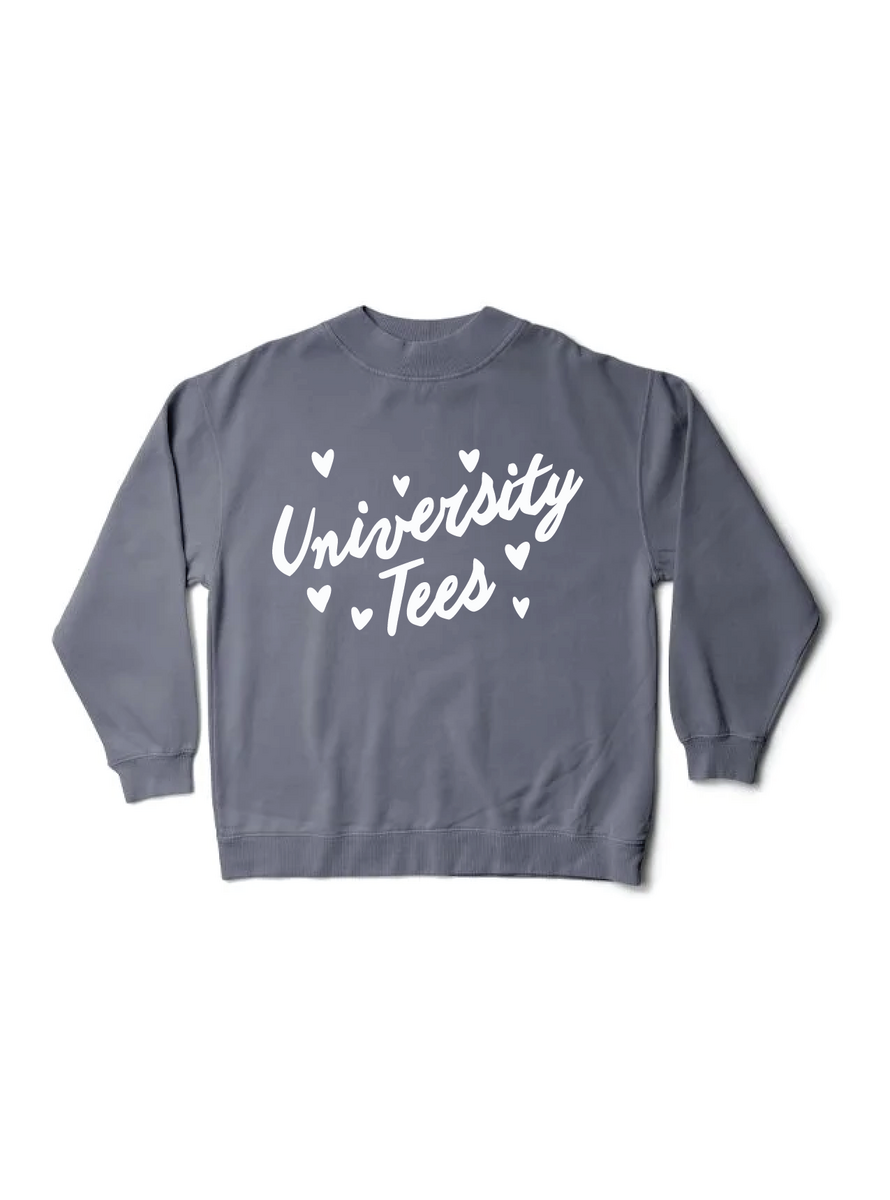 UTees Heart Mock Neck - Smoke