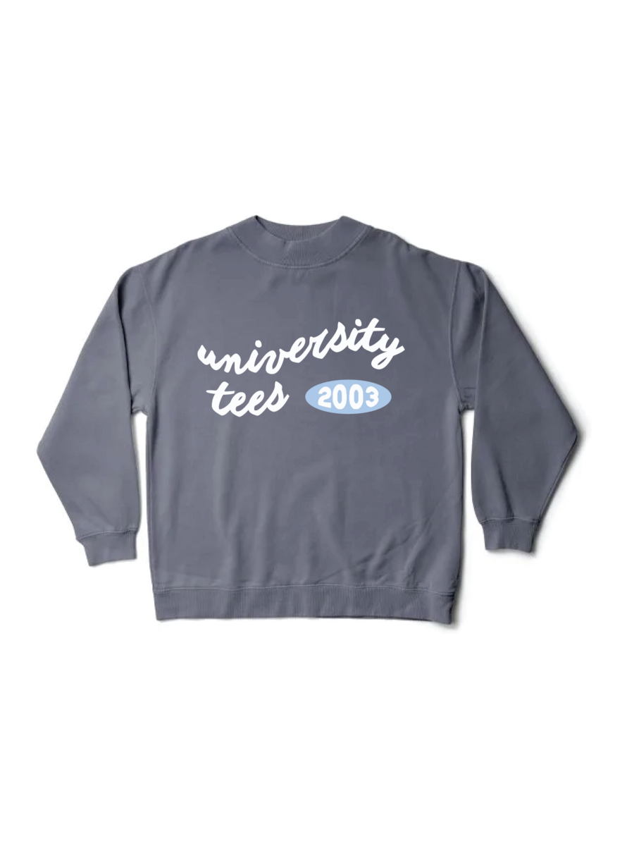 UTees Script Mock Neck - Smoke