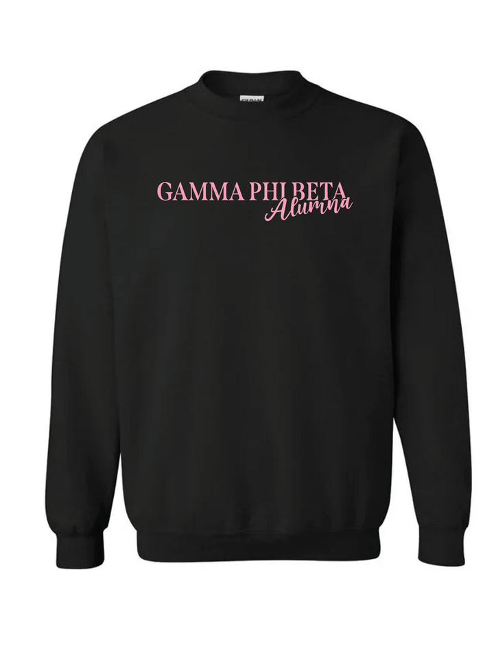Bradley University | Gamma Phi Beta | Senior Gifts - Black Crewneck