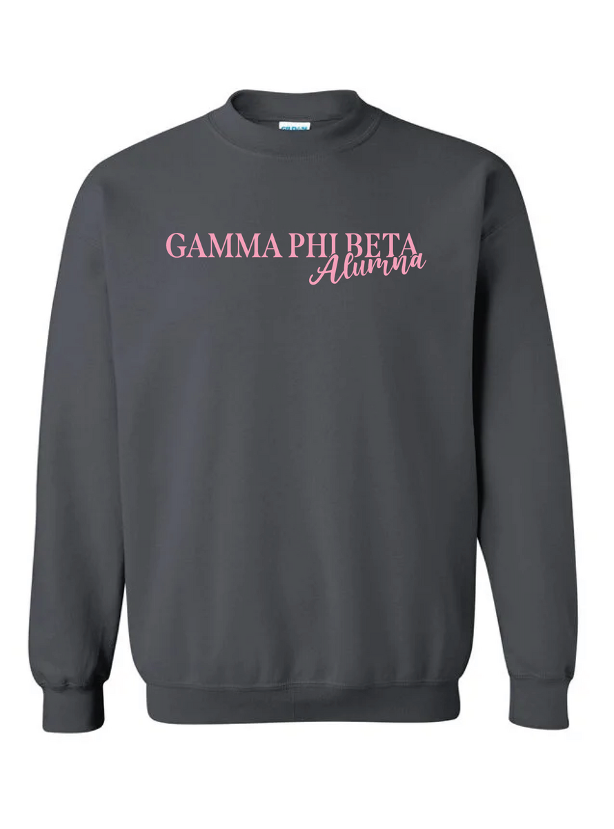 Bradley University | Gamma Phi Beta | Senior Gifts - Charcoal Crewneck