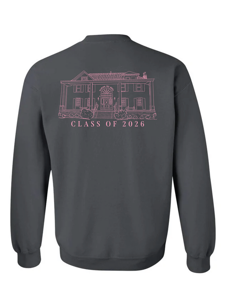 Bradley University | Gamma Phi Beta | Senior Gifts - Charcoal Crewneck