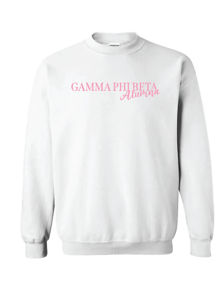 Bradley University | Gamma Phi Beta | Senior Gifts - White Crewneck