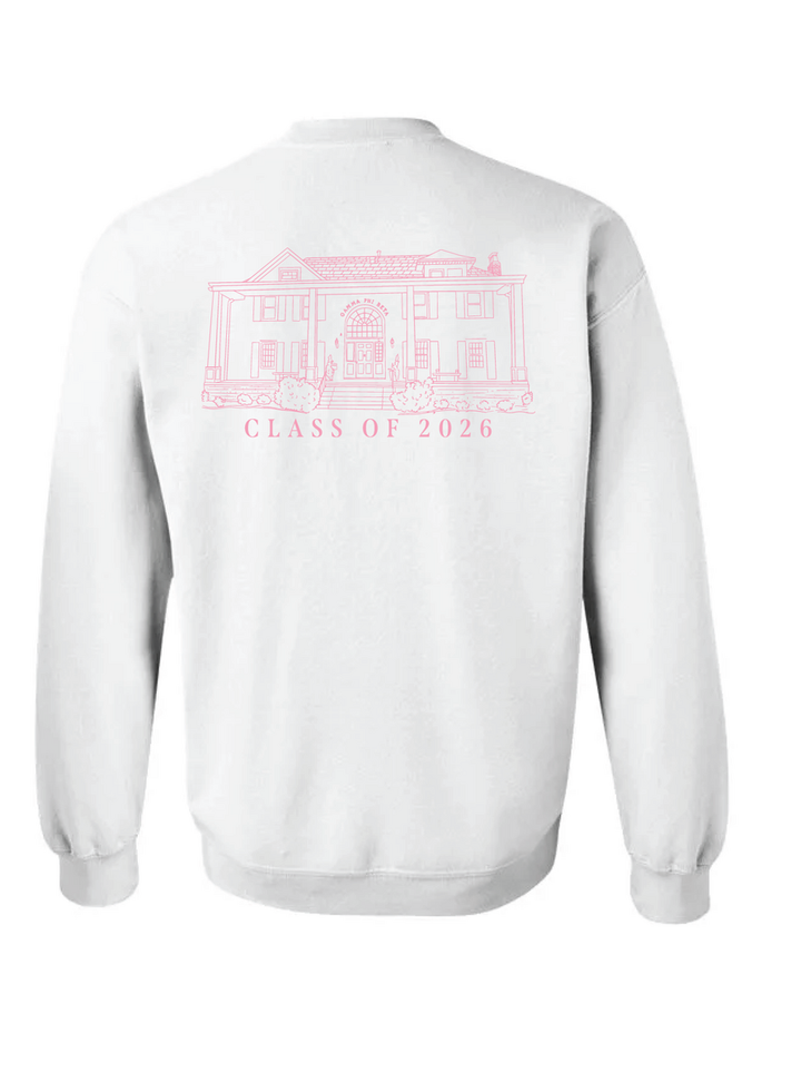 Bradley University | Gamma Phi Beta | Senior Gifts - White Crewneck