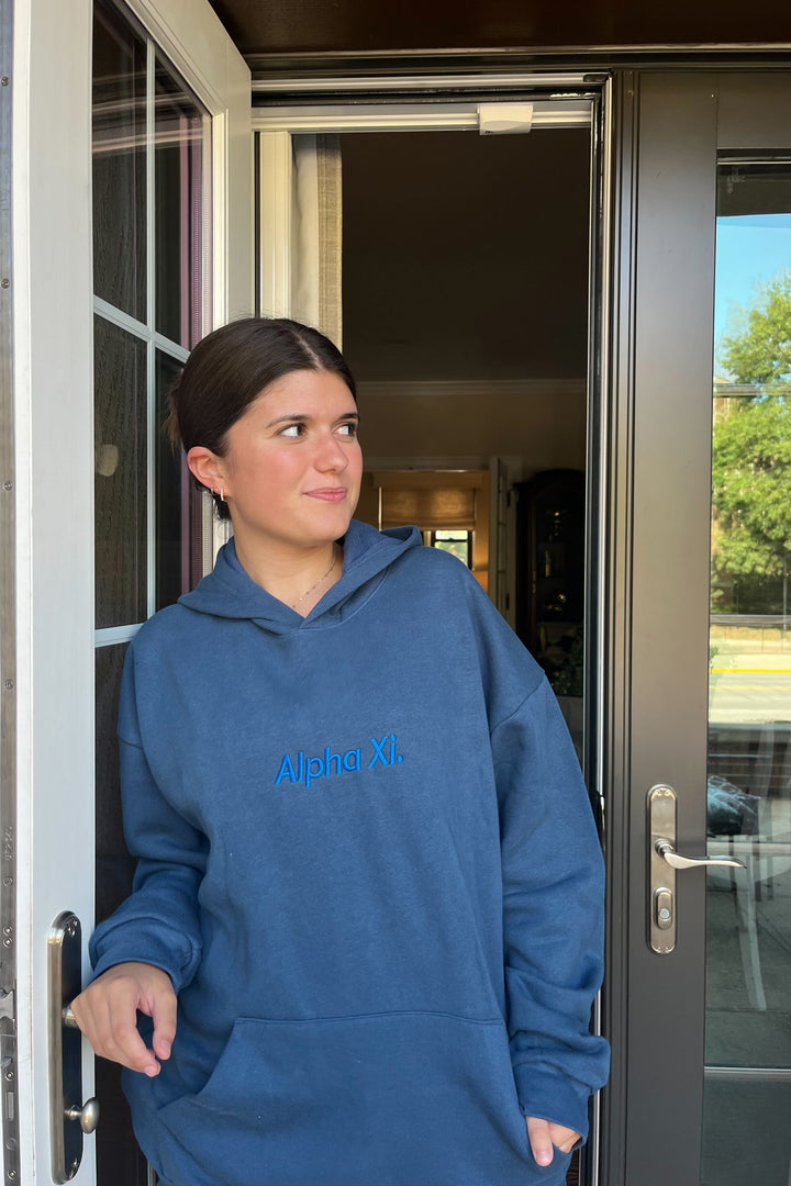 Simple Embroidered Hoodie - 2XL - 3XL