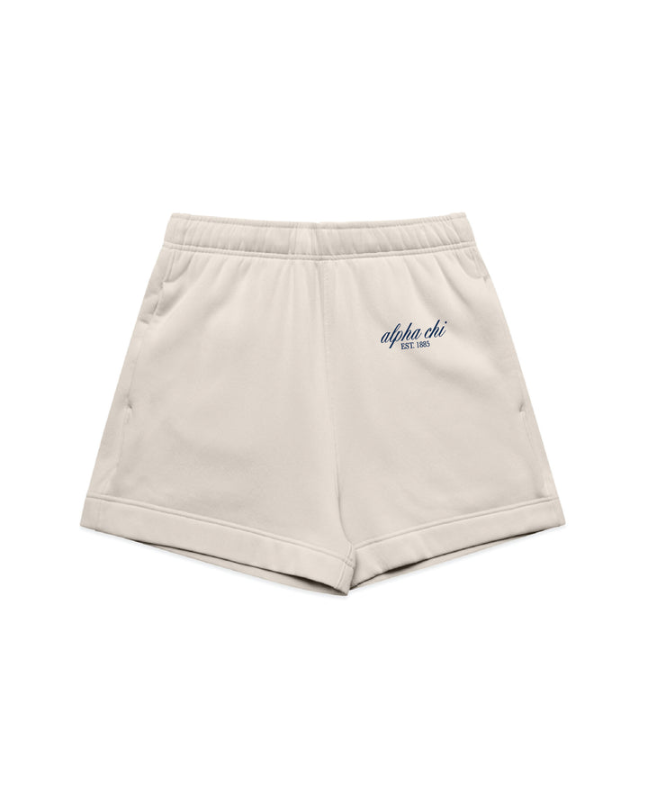 Embroidered Script Sorority Shorts