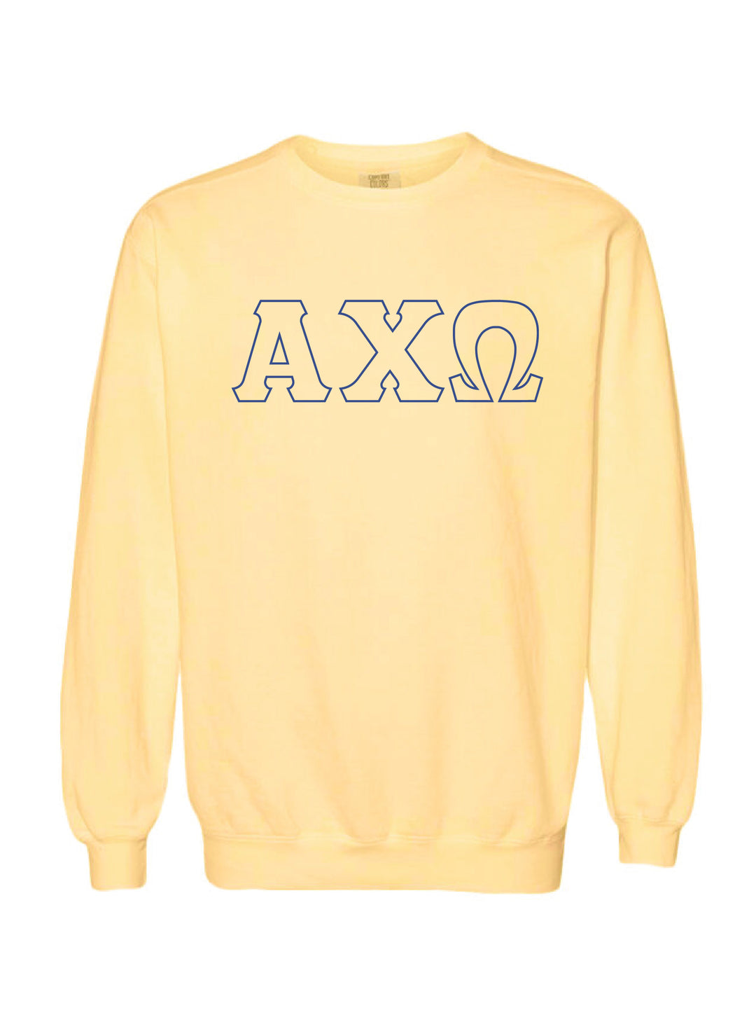 Alpha Chi Omega Embroidered Outline Butter Crewneck