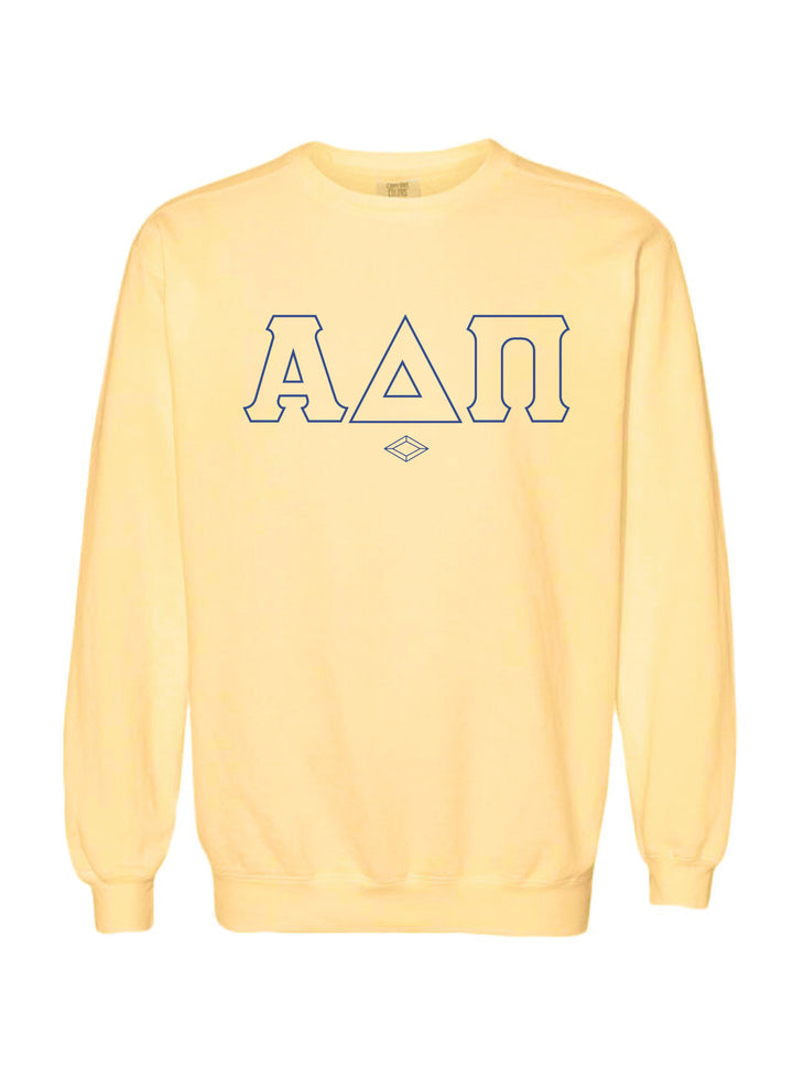 Alpha Delta Pi Embroidered Sorority Butter Crewneck