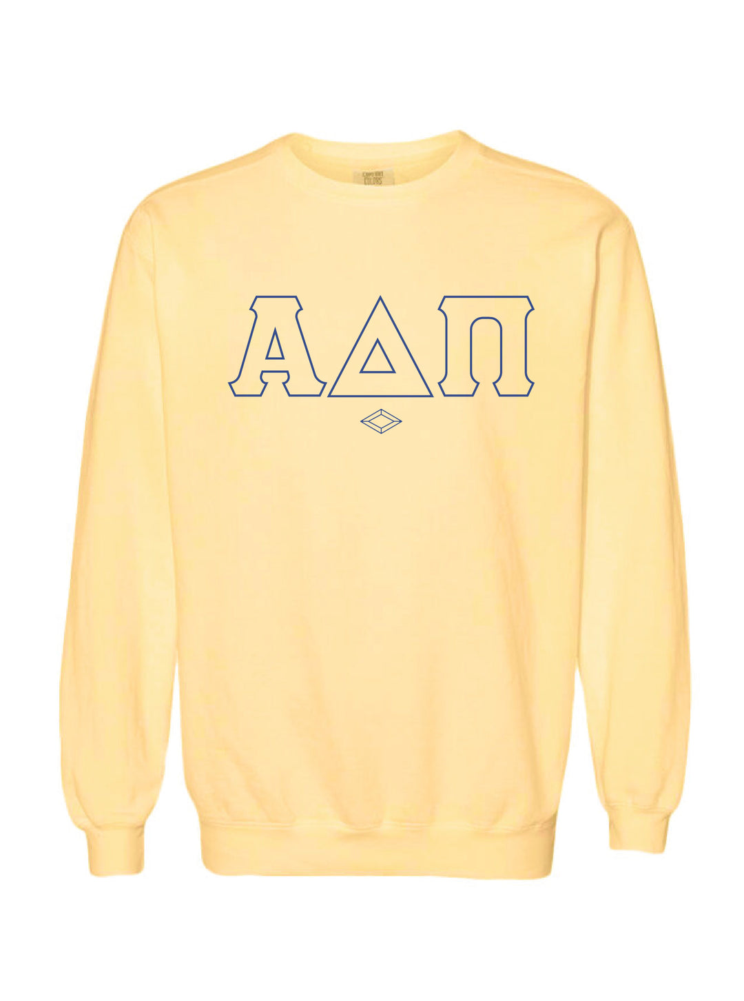 Alpha Delta Pi Embroidered Outline Butter Crewneck