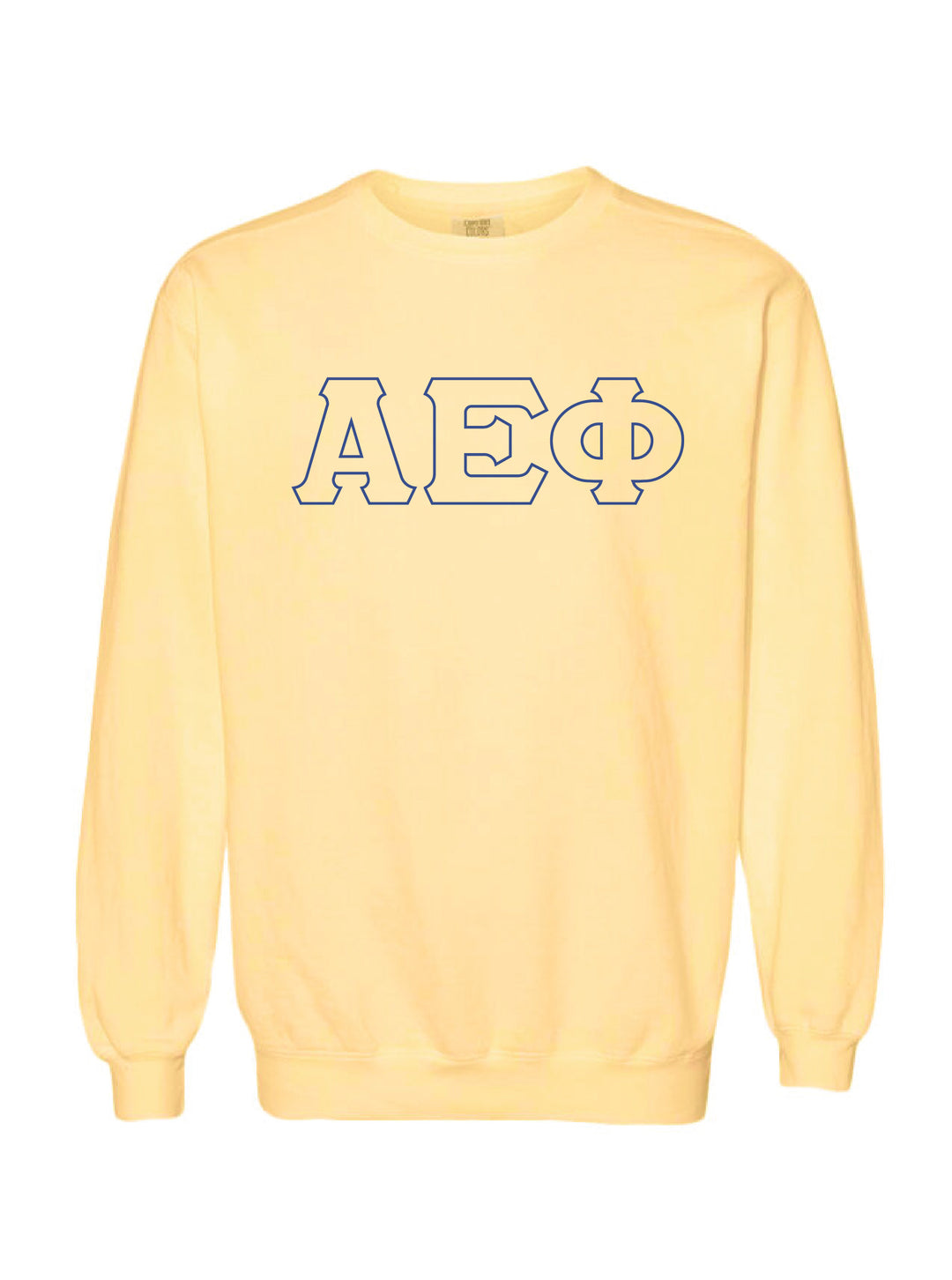 Alpha Epsilon Phi Embroidered Outline Butter Crewneck