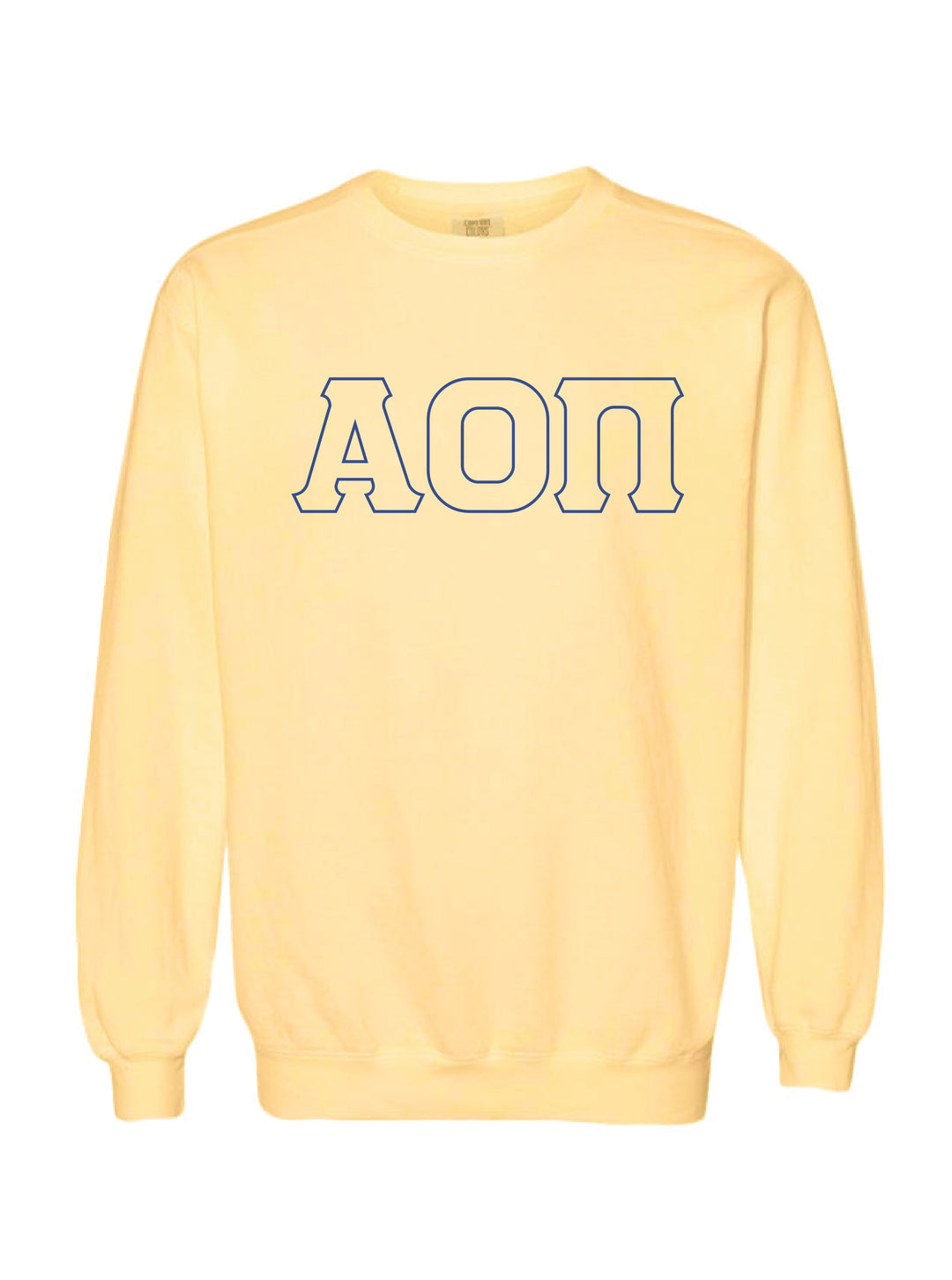 Alpha Omicron Pi Embroidered Outline Butter Crewneck
