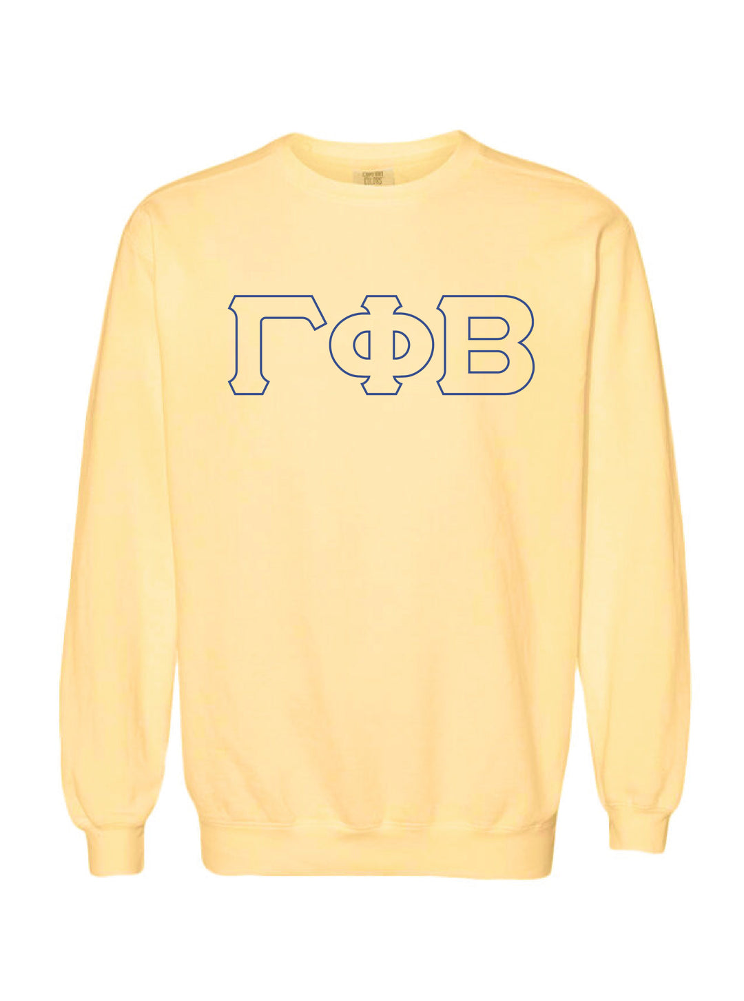 Gamma Phi Beta Embroidered Outline Butter Crewneck