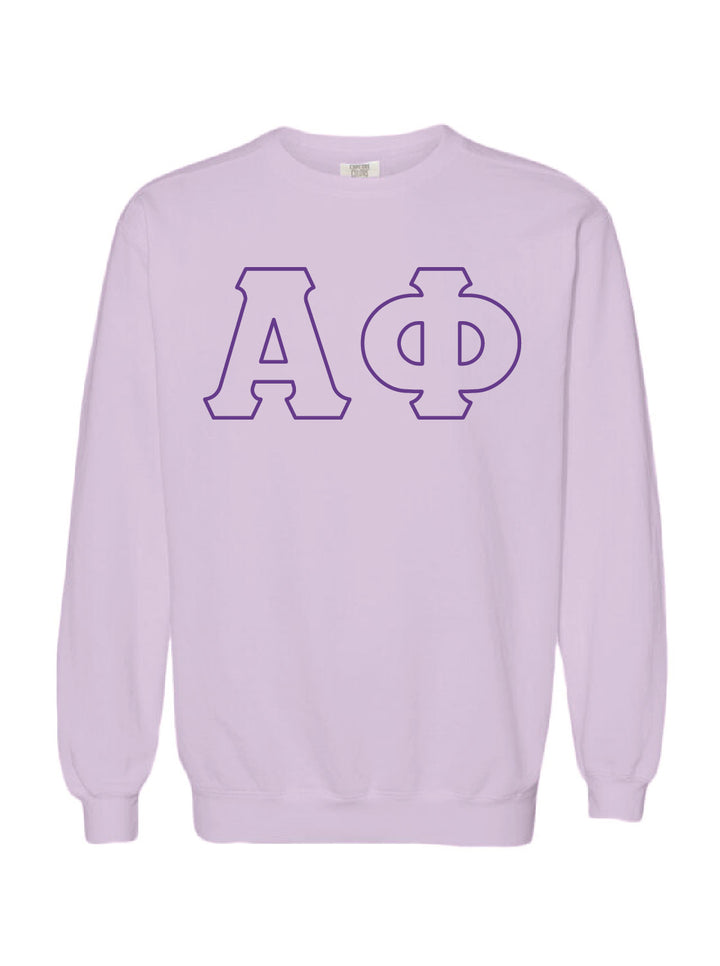 Embroidered Orchid Sorority Crewneck