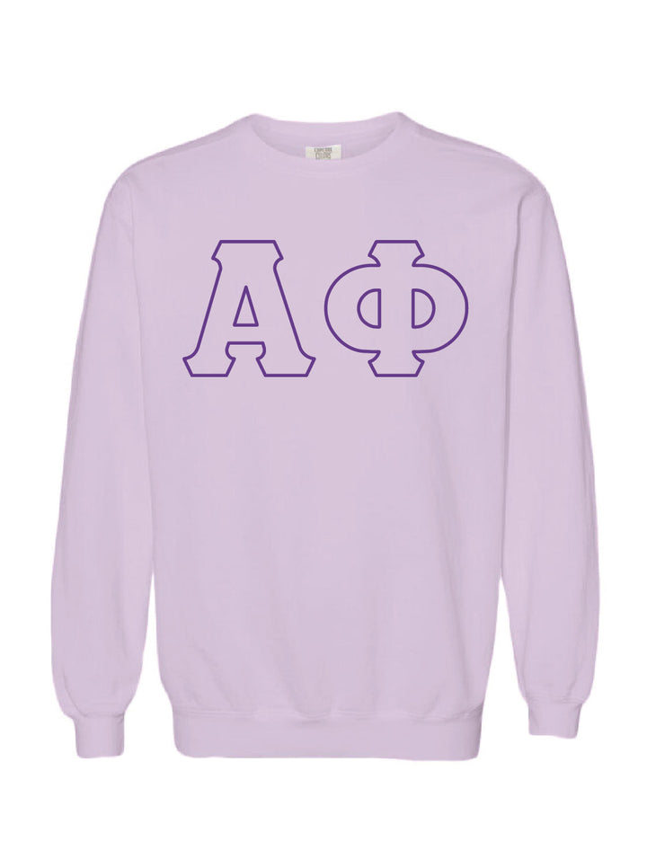 Embroidered Orchid Sorority Crewneck - 2XL - 3XL