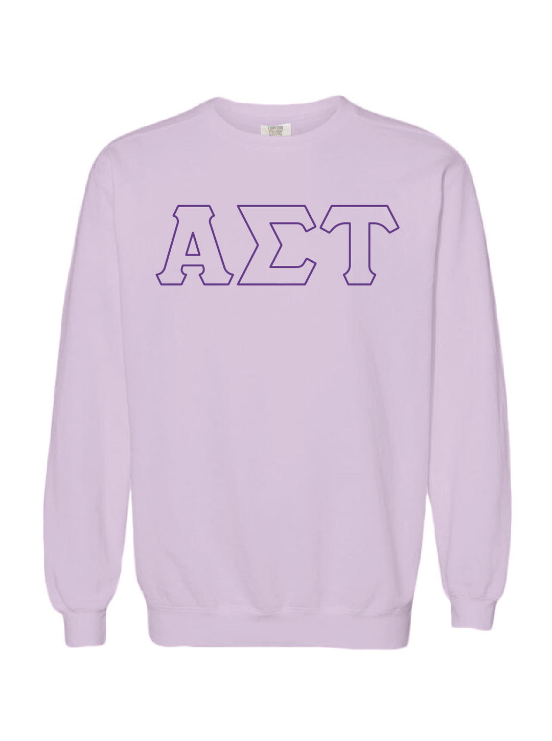 Embroidered Orchid Sorority Crewneck - 2XL - 3XL