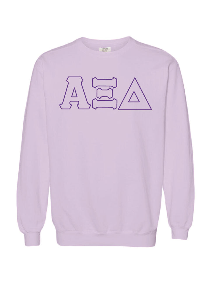 Embroidered Orchid Sorority Crewneck