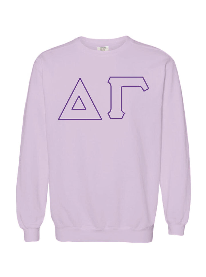 Embroidered Orchid Sorority Crewneck - 2XL - 3XL