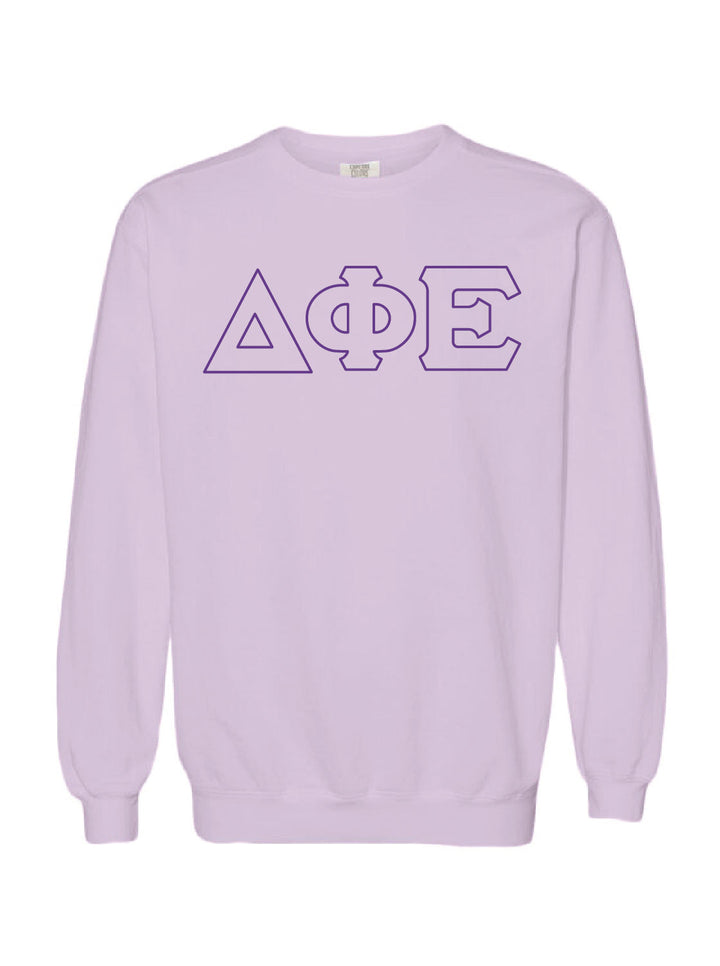 Embroidered Orchid Sorority Crewneck - 2XL - 3XL