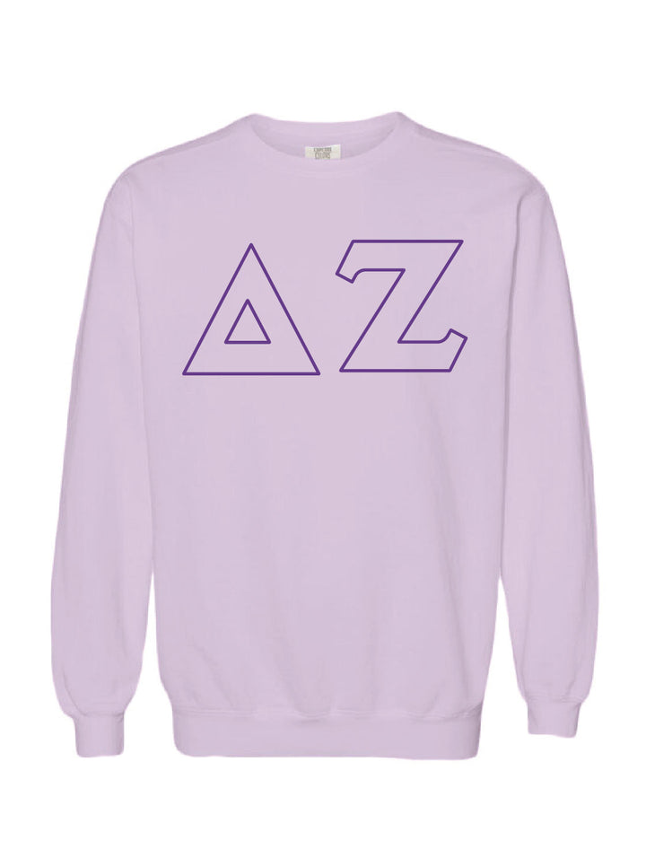 Embroidered Orchid Sorority Crewneck - 2XL - 3XL