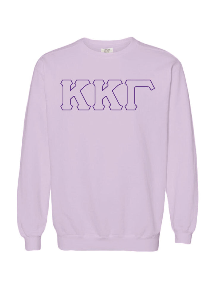 Embroidered Orchid Sorority Crewneck - 2XL - 3XL