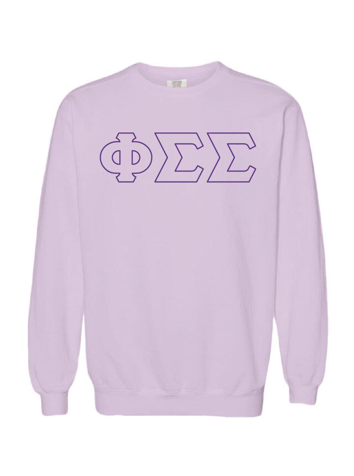 Embroidered Orchid Sorority Crewneck - 2XL - 3XL