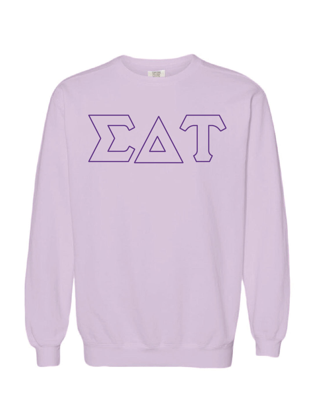 Embroidered Orchid Sorority Crewneck - 2XL - 3XL