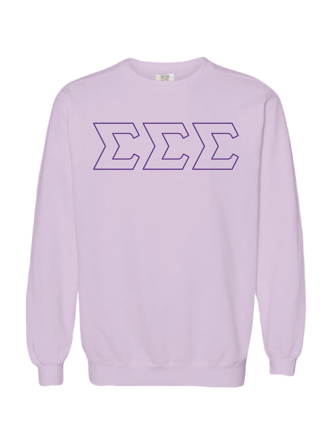 Embroidered Orchid Sorority Crewneck - 2XL - 3XL