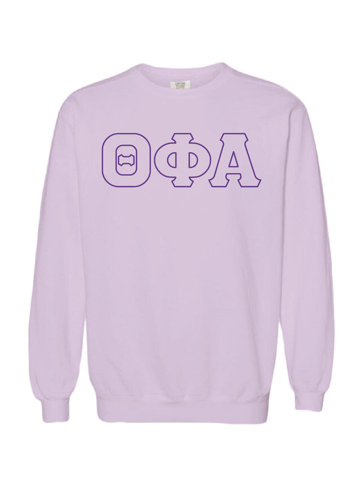 Embroidered Orchid Sorority Crewneck