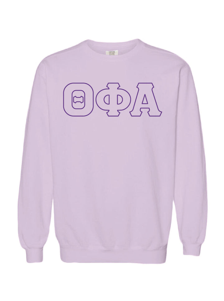 Embroidered Orchid Sorority Crewneck - 2XL - 3XL