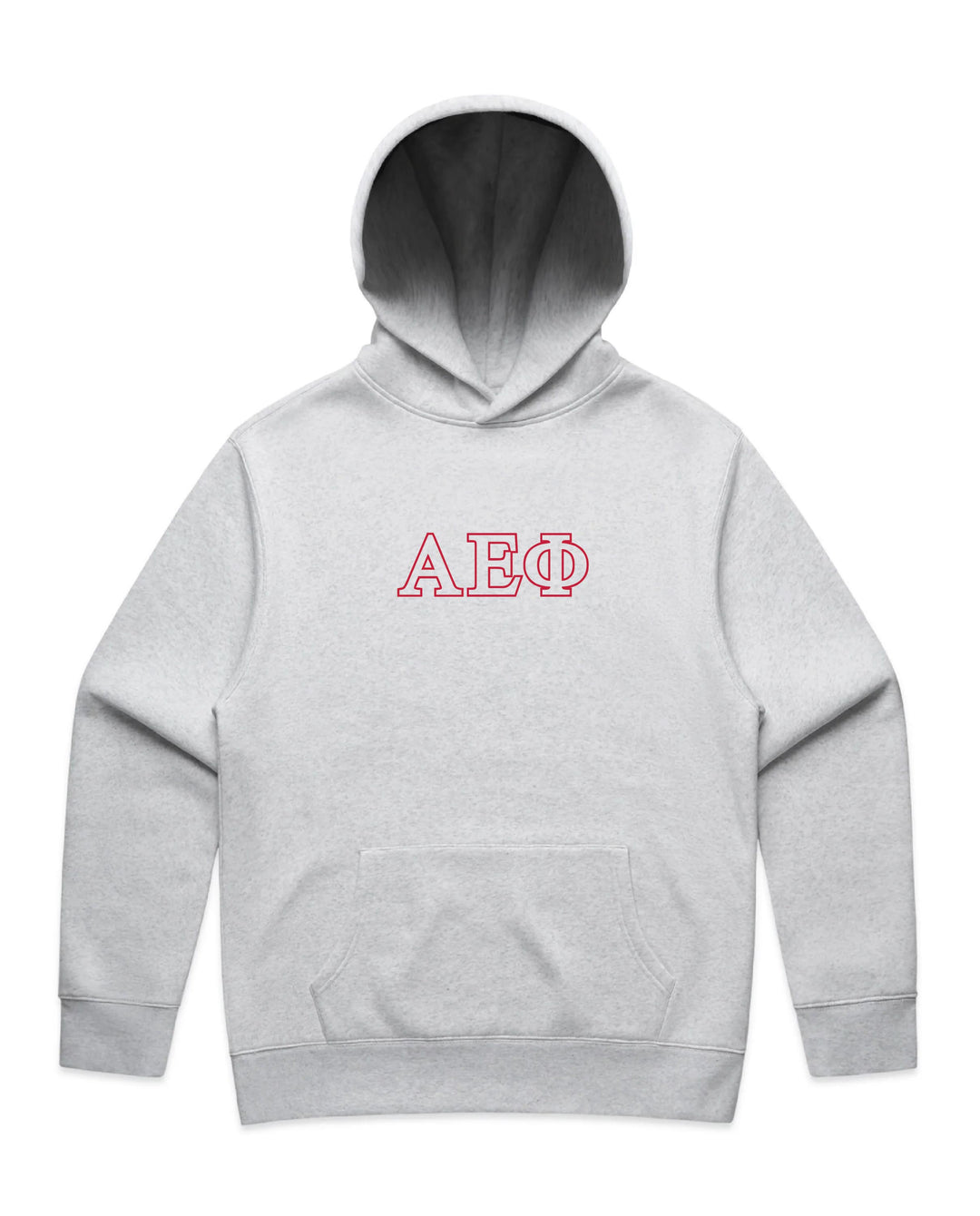 Embroidered Outline White Heather Sorority Hoodie
