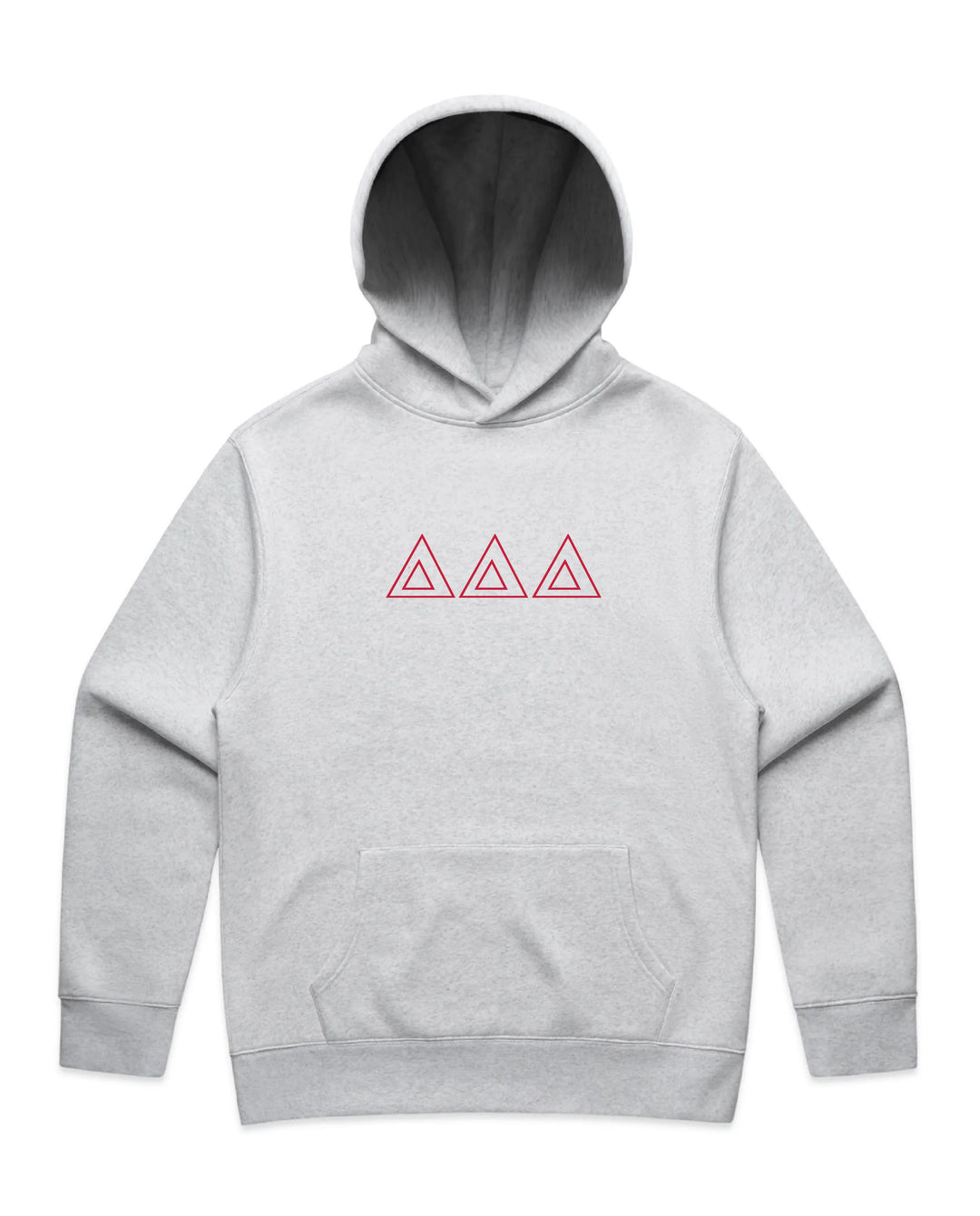 Embroidered Outline White Heather Sorority Hoodie