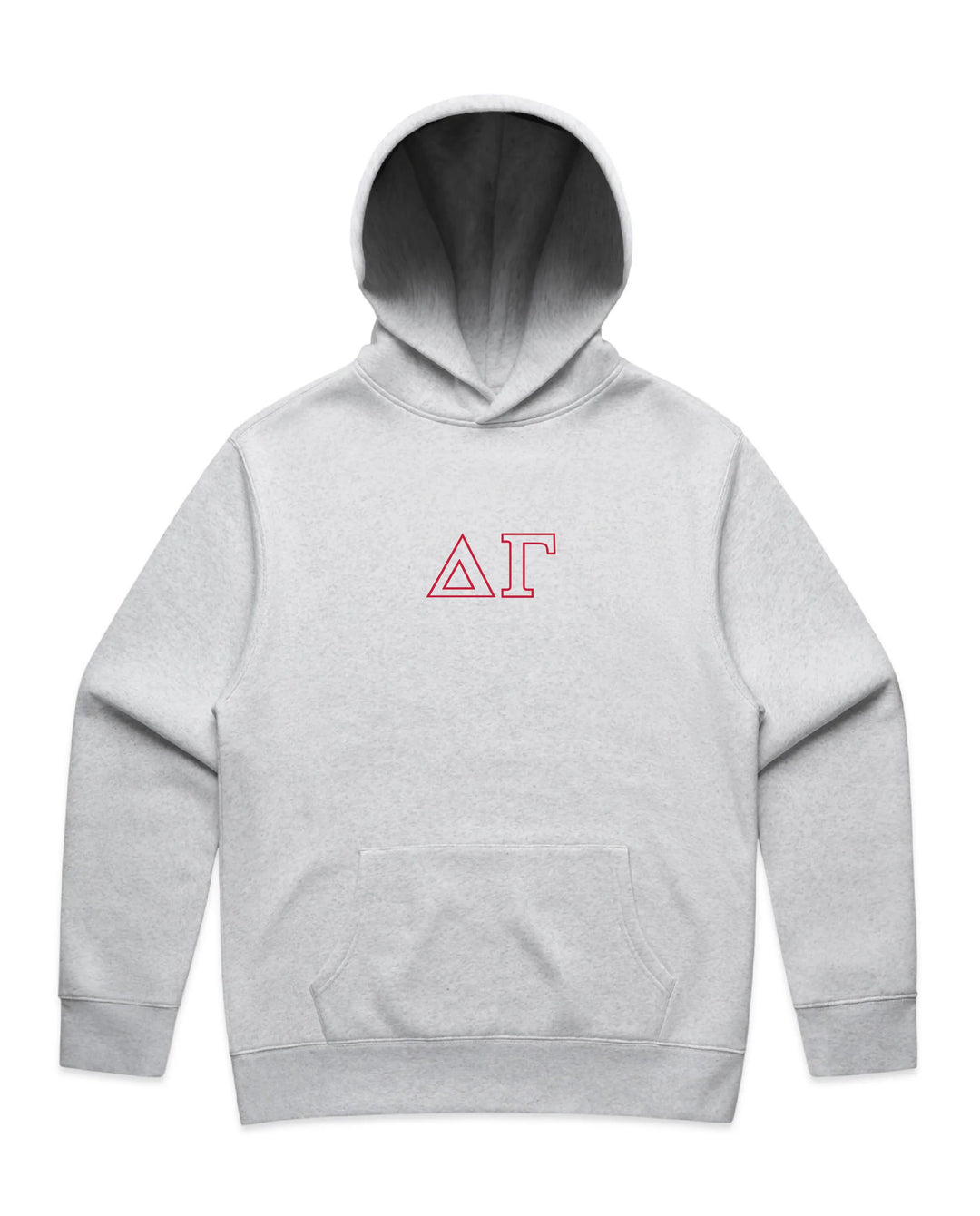 Embroidered Outline White Heather Sorority Hoodie