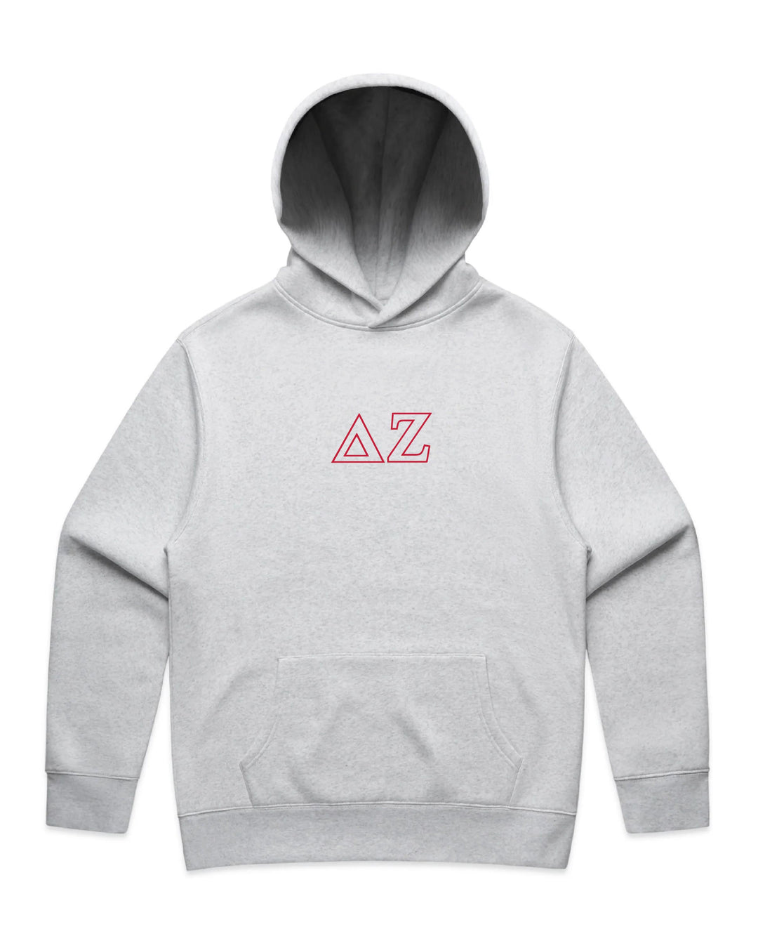 Embroidered Outline White Heather Sorority Hoodie