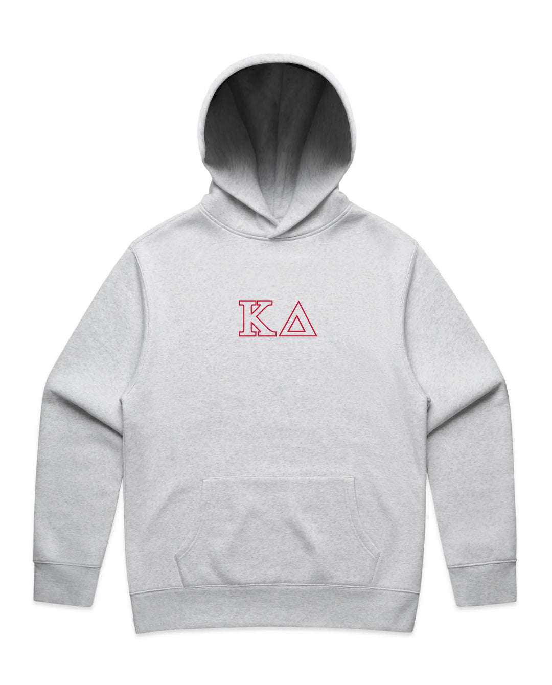 Embroidered Outline White Heather Sorority Hoodie