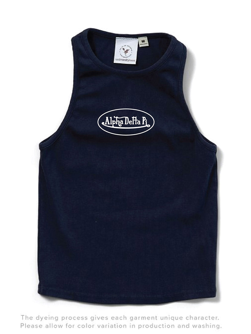 Alpha Delta Pi Midnight Sky Embroidered Oval Tank