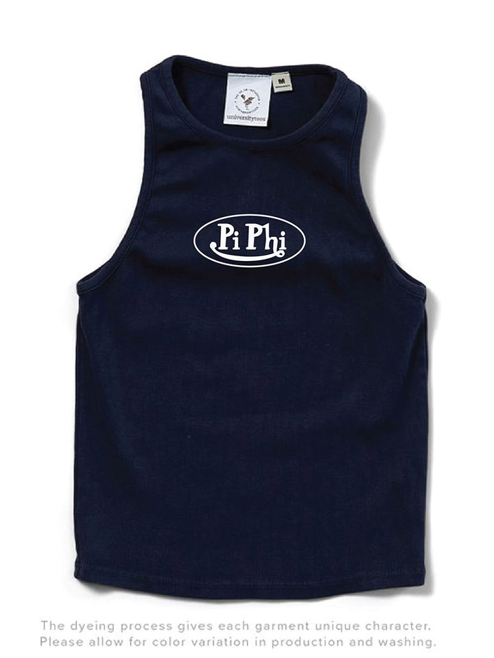 Midnight Sky Embroidered Oval Sorority Tank