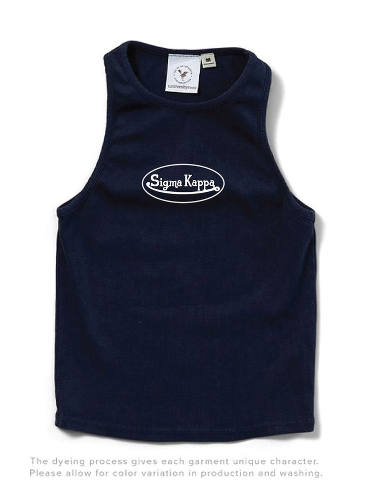 Midnight Sky Embroidered Oval Sorority Tank - 2XL