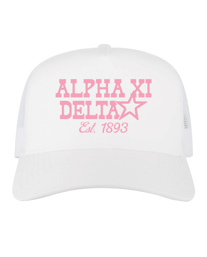 Embroidered Star Sorority Trucker Hat