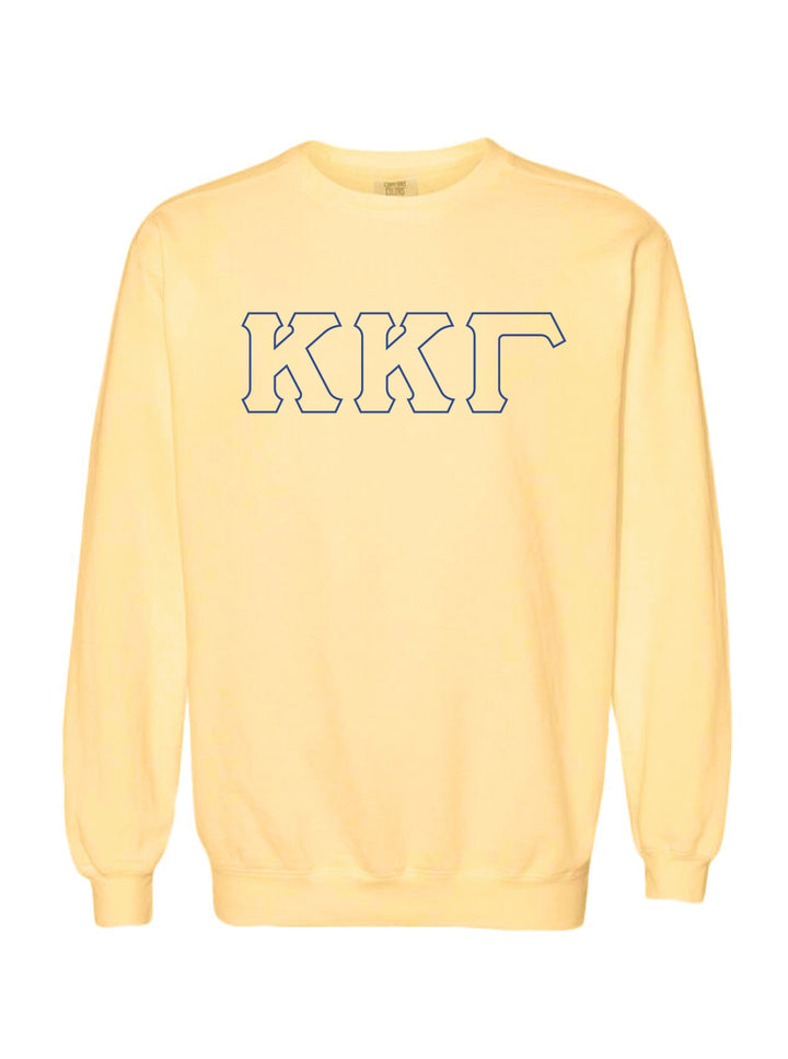 Kappa Kappa Gamma Embroidered Outline Butter Crewneck