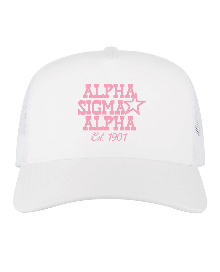 Embroidered Star Sorority Trucker Hat
