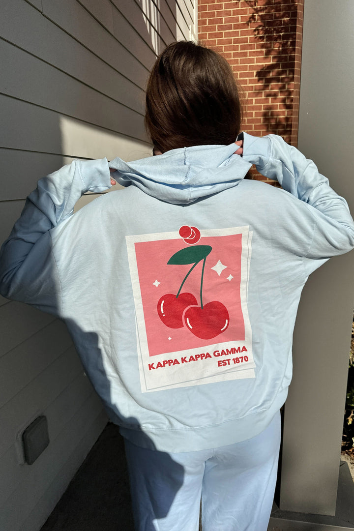 Cherry Arctic Blue Sorority Light Weight Hoodie