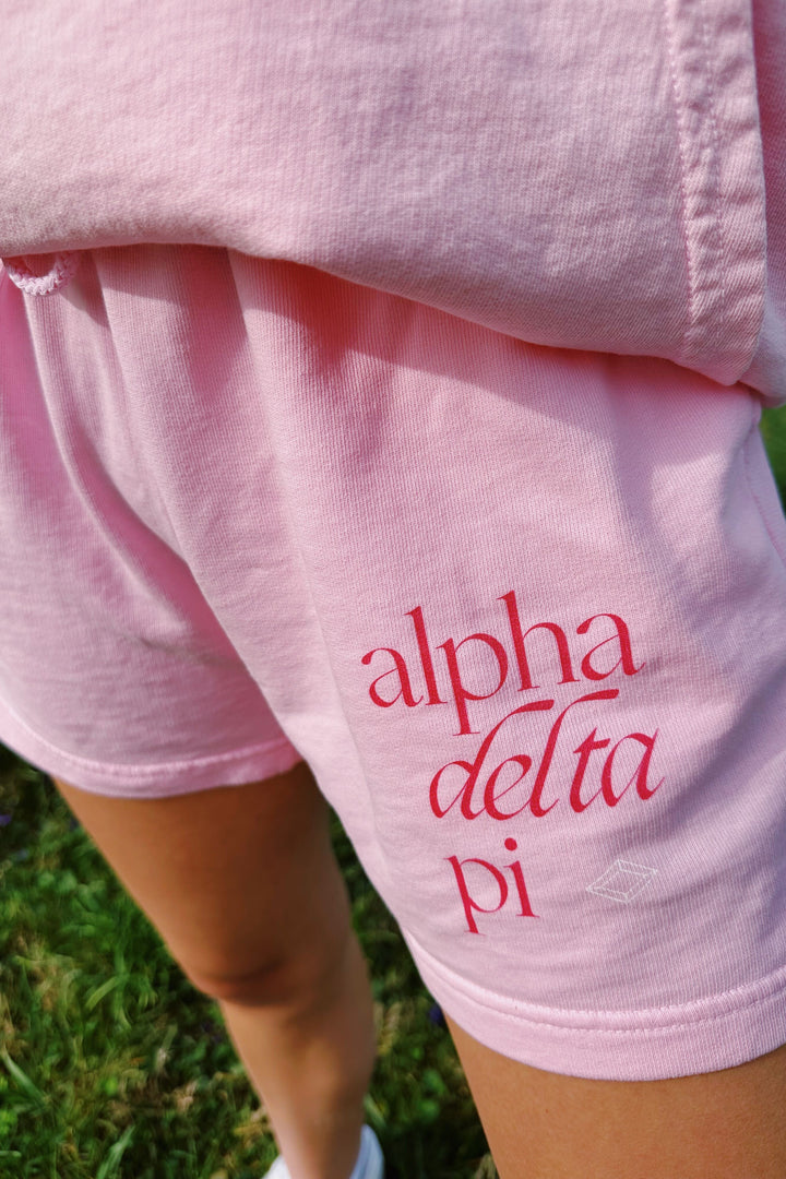 Alpha Delta Pi Motto Lightweight Bubblegum Shorts