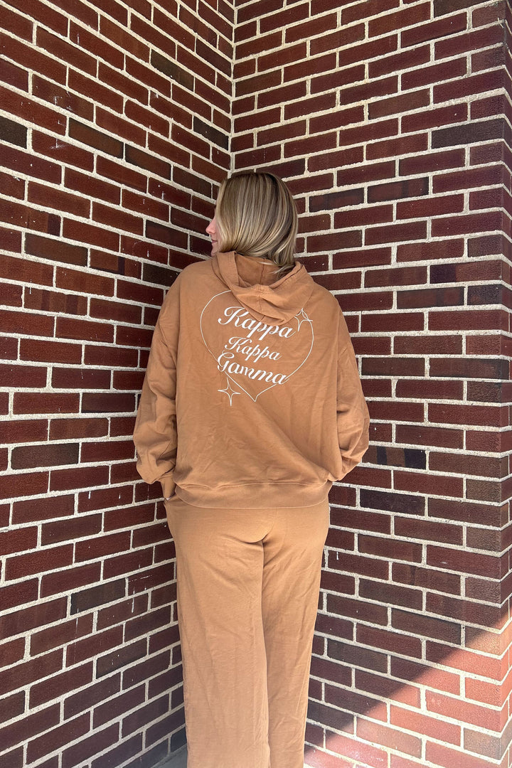 Heart Caffeine Sorority Hoodie - 2XL