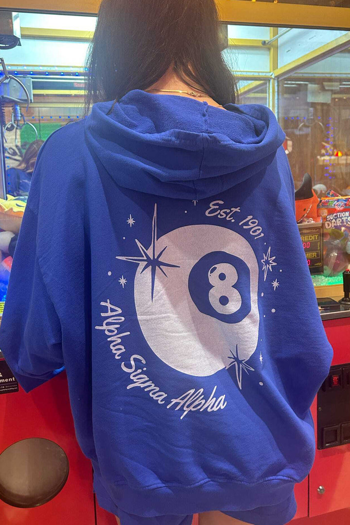 8 Ball Varsity Blue Matching Set Lightweight Hoodie - 2XL