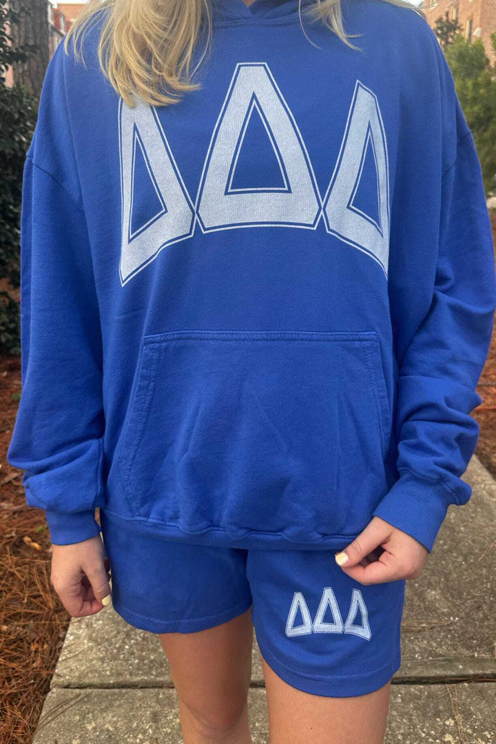 Varsity Blue Greek Matching Set Shorts - 2XL