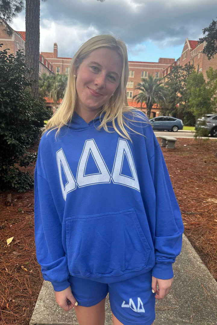 Varsity Blue Greek Matching Set Lightweight Hoodie