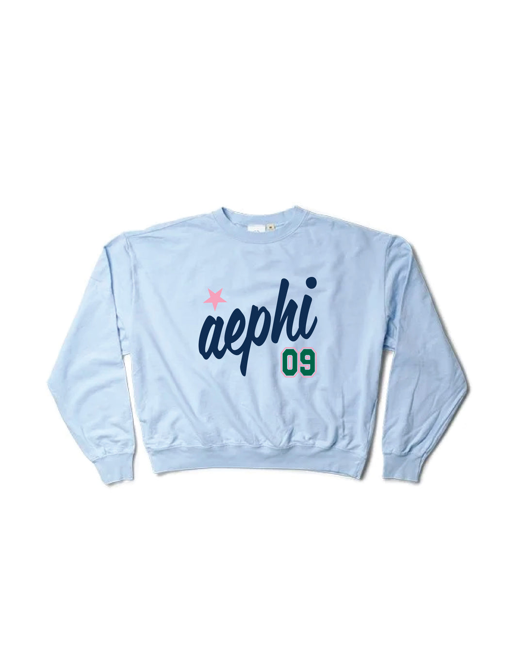 Est Year Arctic Blue Light Weight Sorority Crewneck