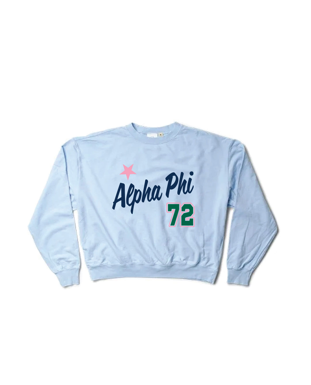 Est Year Arctic Blue Light Weight Sorority Crewneck
