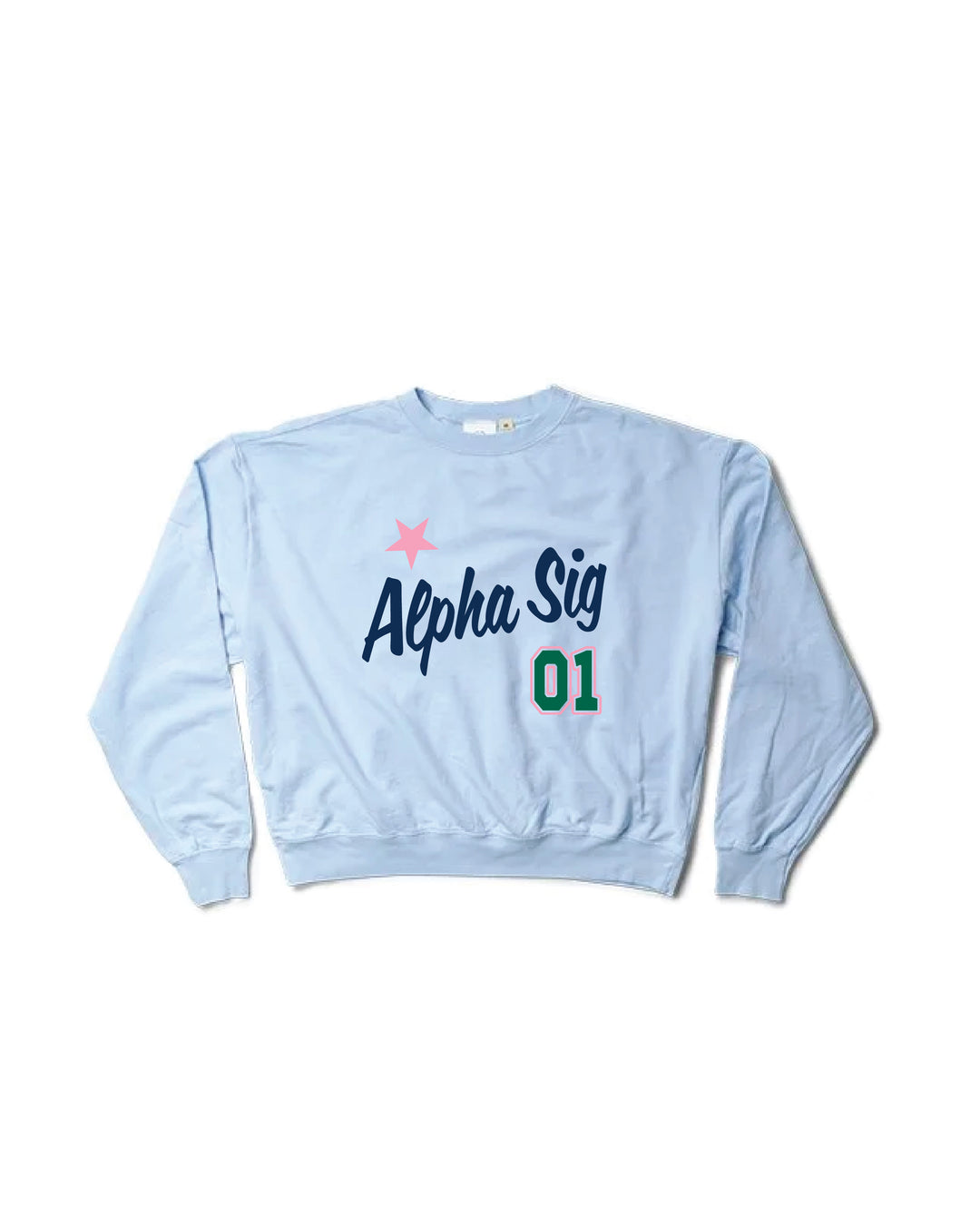 Est Year Arctic Blue Light Weight Sorority Crewneck